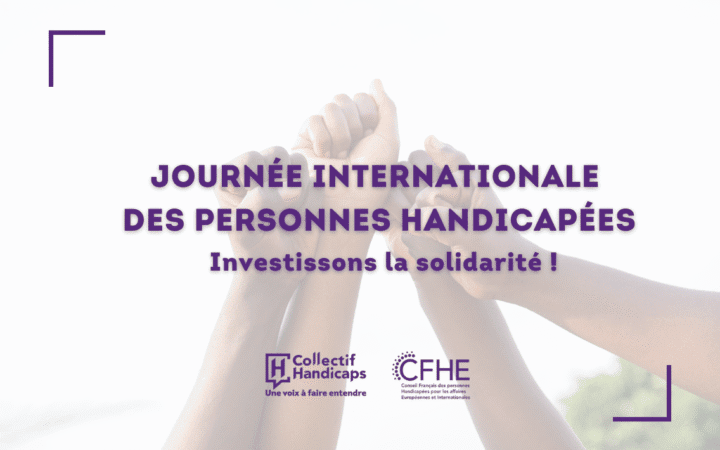 Journée internationale des personnes handicapées : investissons dans la solidarité