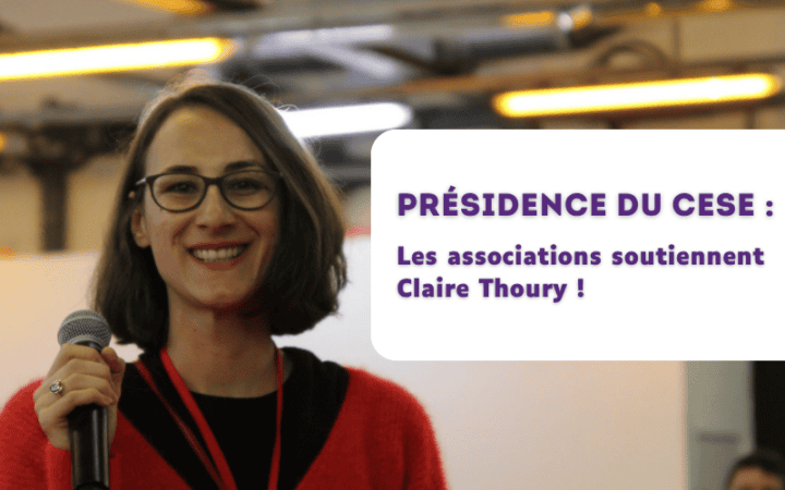 Présidence du CESE : les associations soutiennent Claire Thoury !